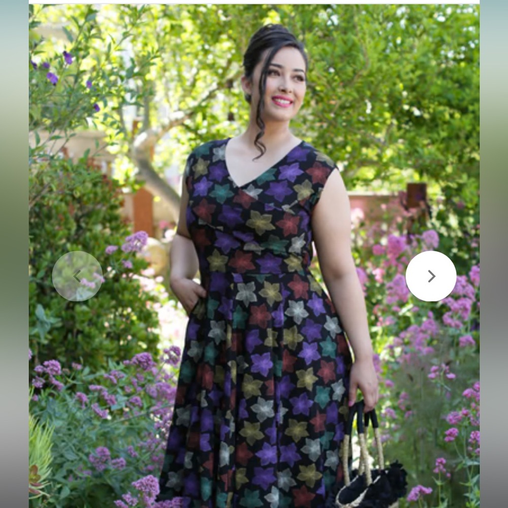 Effie’s heart the gala dress in tropical print size small Slightly longer